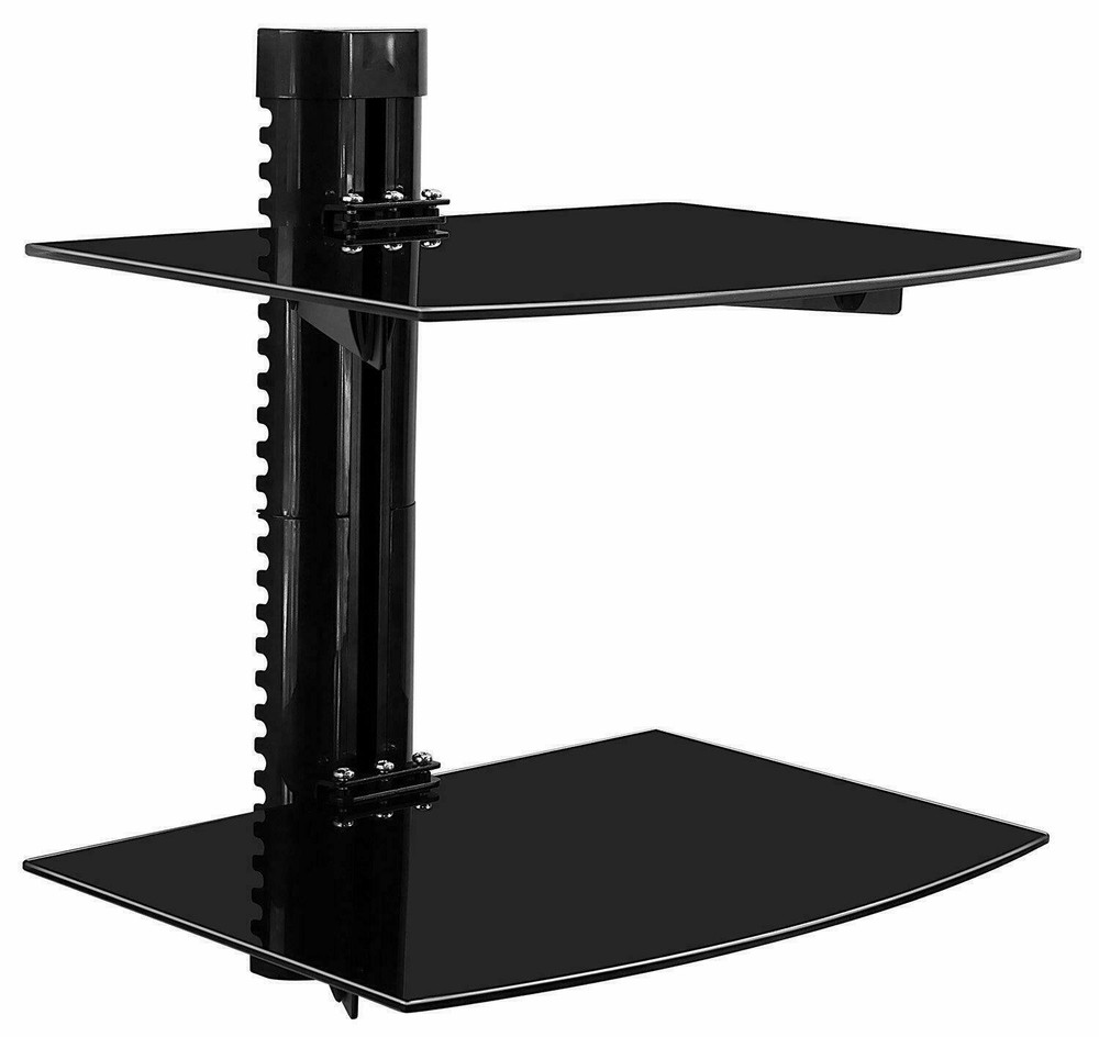Mount-It! Floating Wall Mounted Shelf Bracket Stand | 2 Shelves, Open Box