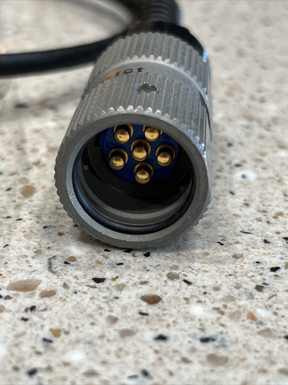 NEW Harris RF-5961-HS005 PTT Headset / Microphone W/ 6 PIN MIL SPEC CONNECTION