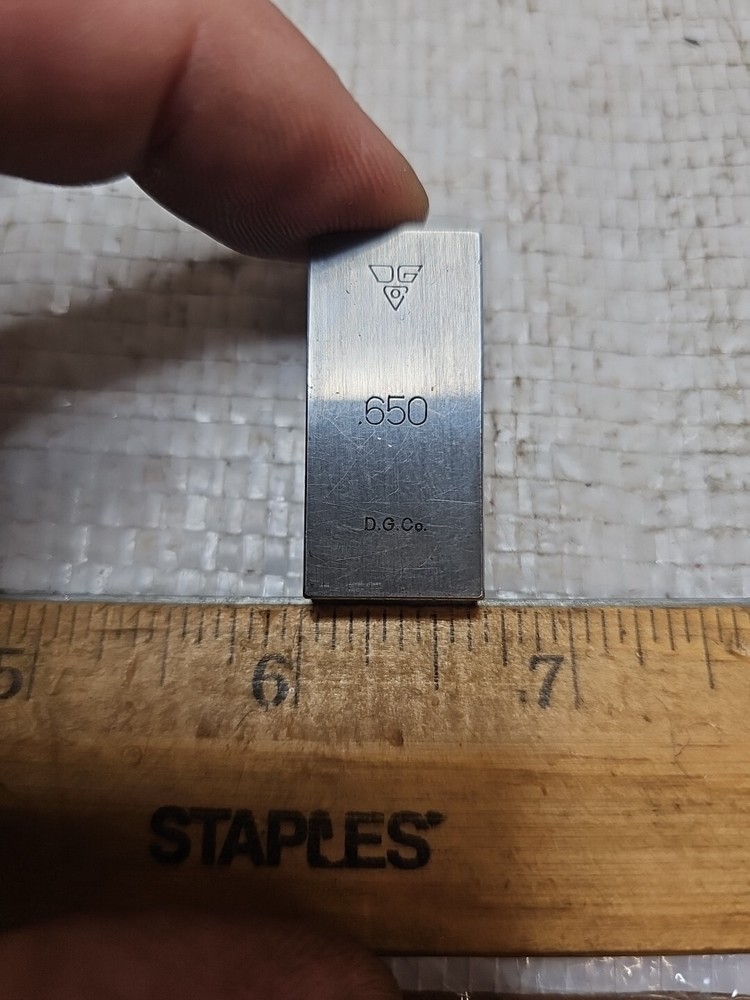 DEARBORN GAGE CO .650" RECTANGULAR GAGE BLOCK