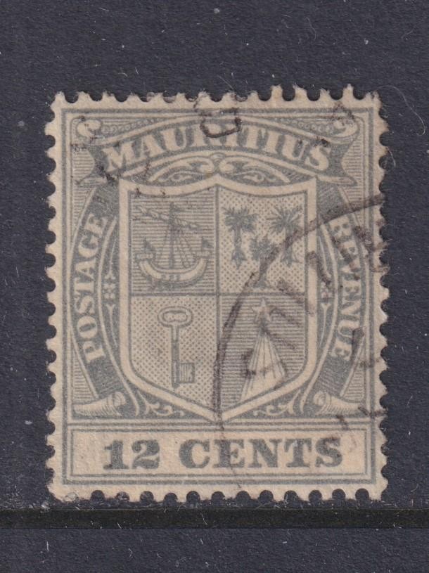 MAURITIUS, 1925 Arms, Script CA, 12c. Grey, used.