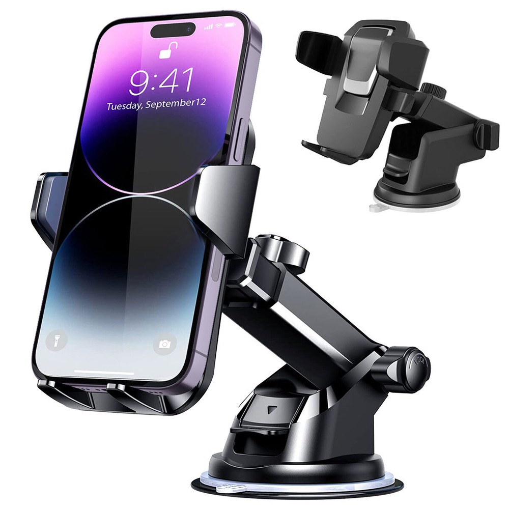 Car Phone Holder Mount 360° Rotatable Car Windshield Dashboard Stand Universal