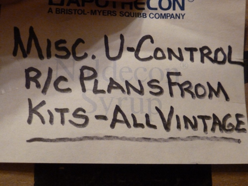 LARGE VINTAGE U-CONTROL - R/C PLANS - INSTRUCTIONS