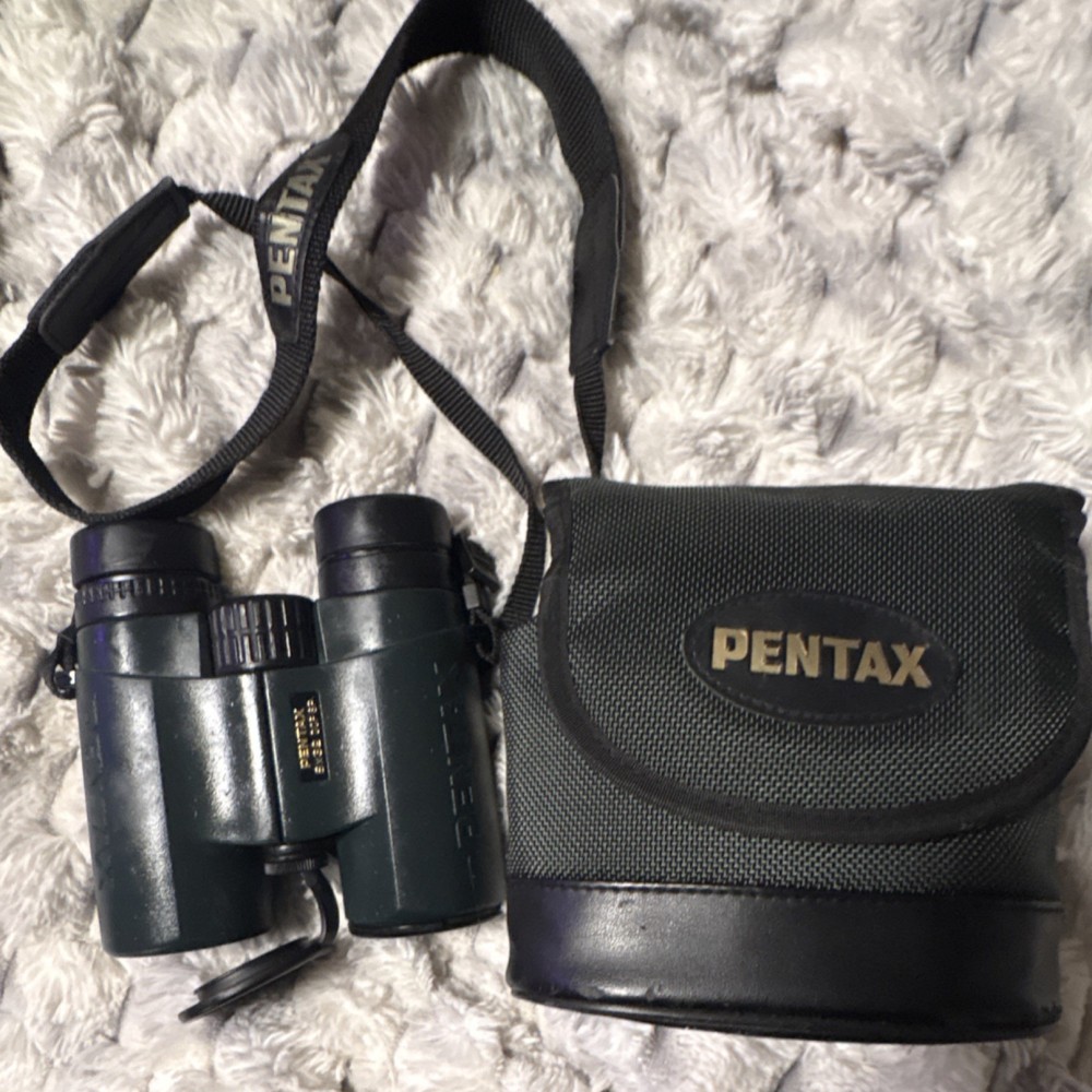 PENTAX 8x32 DCF SP Binoculars Phase Coating 8x 32mm Black Case Strap
