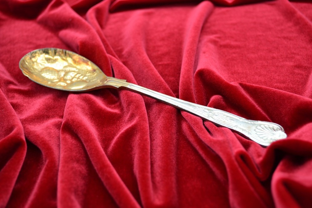 Sheffield England Kings Patten Serving Spoon