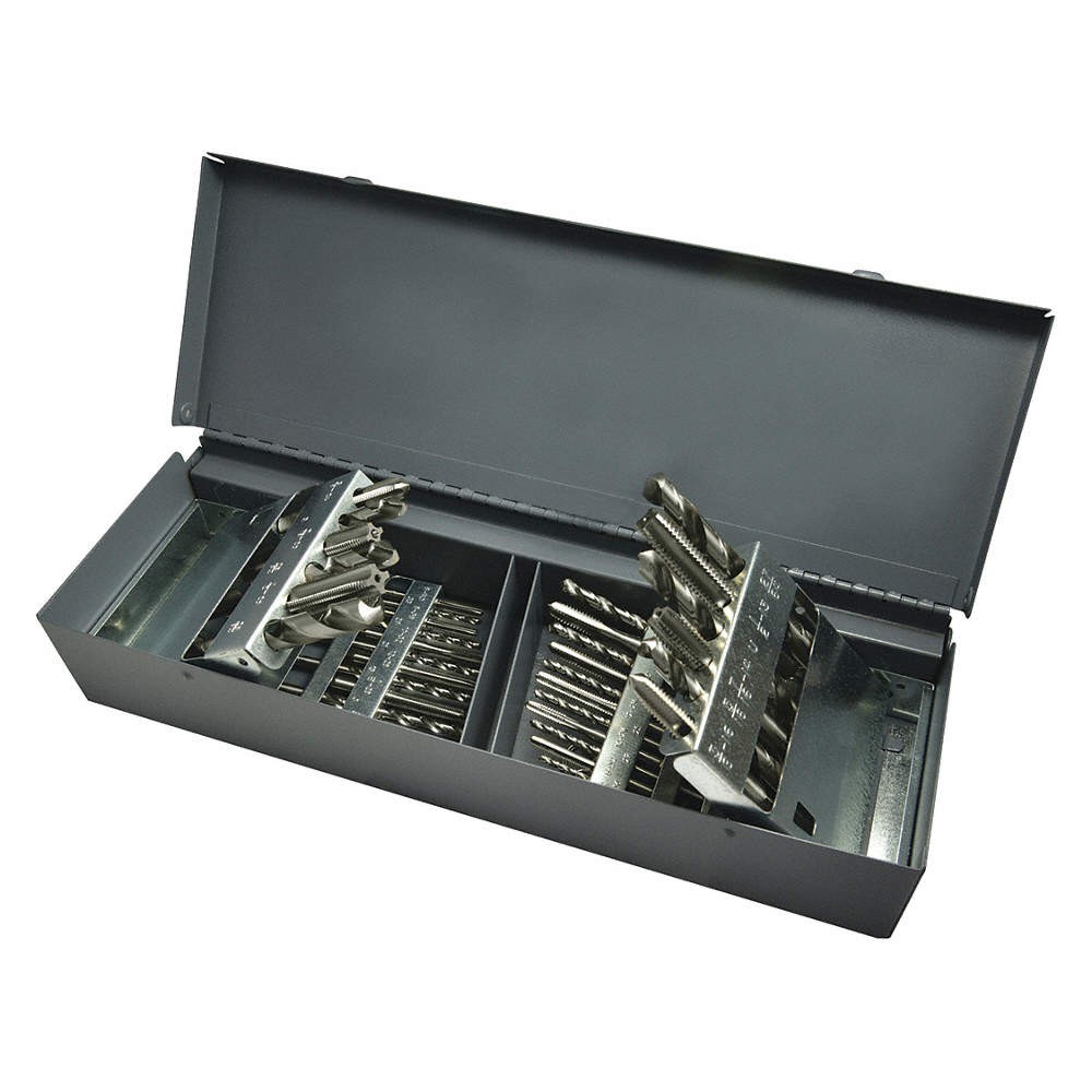 GREENFIELD THREADING 330086 Drill/Tap Set,36pc,UNC 445M43