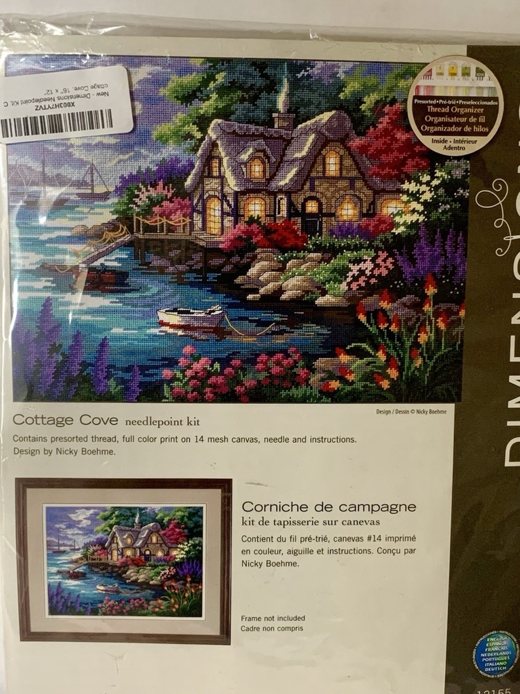 Needlepoint Kit “Cottage Cove”-Dimensions