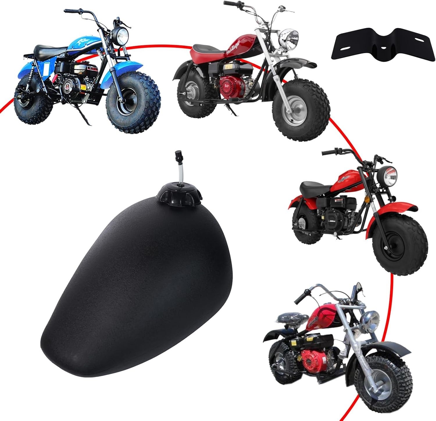 BLK Real Gas Fuel Tank for Baja Tiralmaster Massimo MB200 Mini Baja Heat Warrior