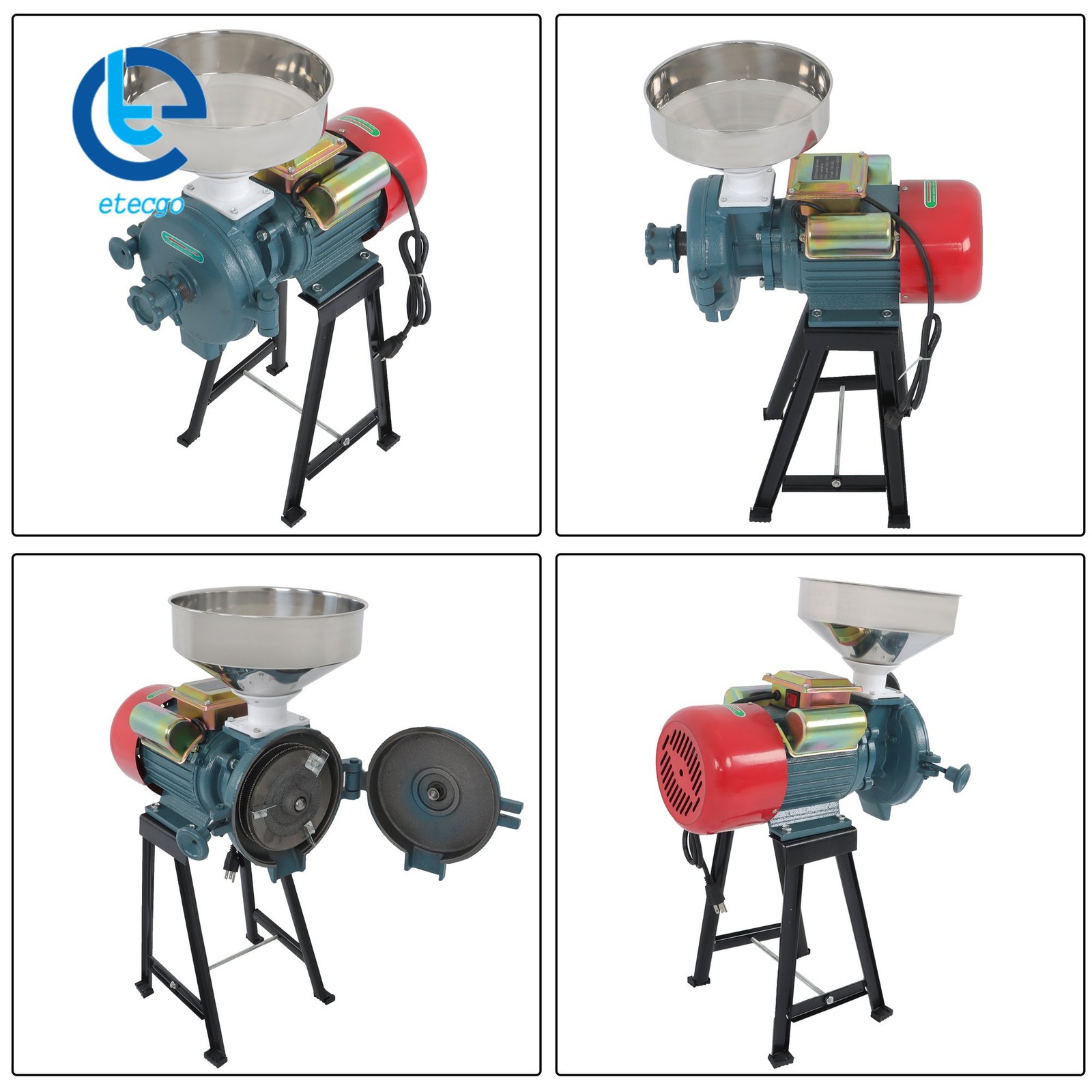 Heavy Duty Electric Grain Mill 3000W 110V Mill Grinder For Corn Wheat Feed Flour