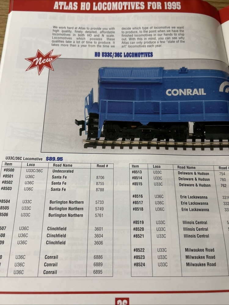1994 ATLAS MODEL TRAIN FALL / WINTER CATALOG
