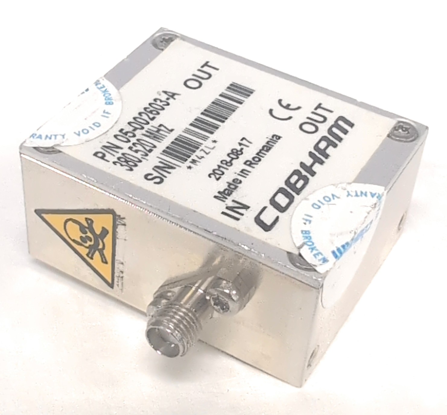 Cobham 380,520Mhz 3dB Splitter/Combiner 05-002603-A SMA