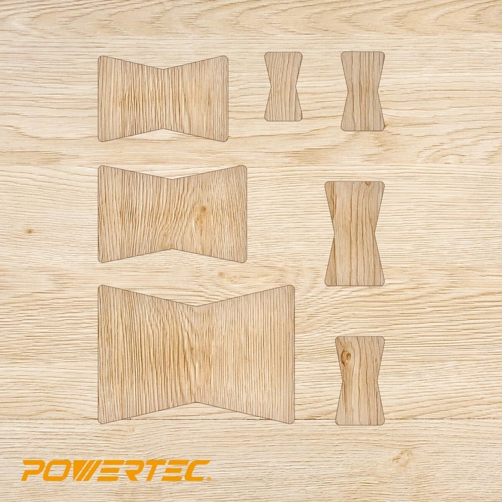 POWERTEC Router Bits Solid Brass Inlay Kit with Butterfly Template Decor Bowtie