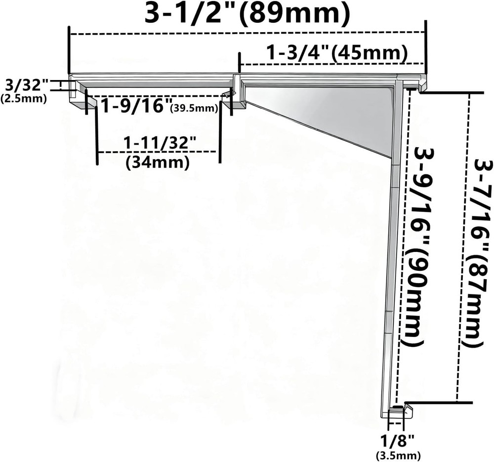 4pcs Valance Clips 3.5 Clear Vertical Blind Retainer