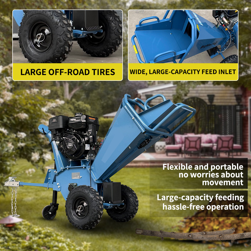 420cc 15hp Gas Powered E-start 5'' Wood Chipper With Towbar USA STOCK FREE SHIP