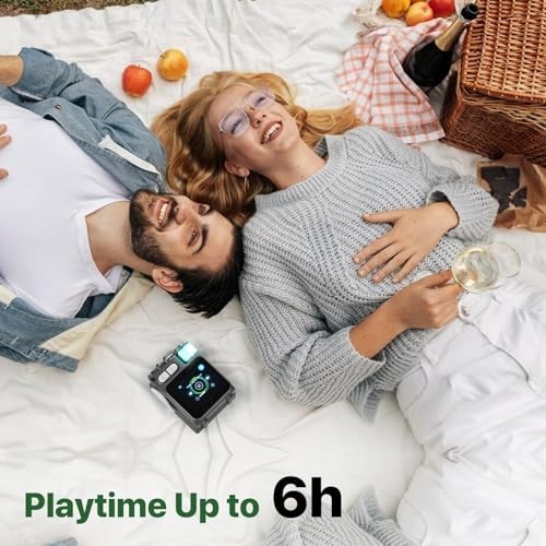 Portable Mini Bluetooth Speaker - Wireless Touchscreen, Loud HD Sound, LED Light