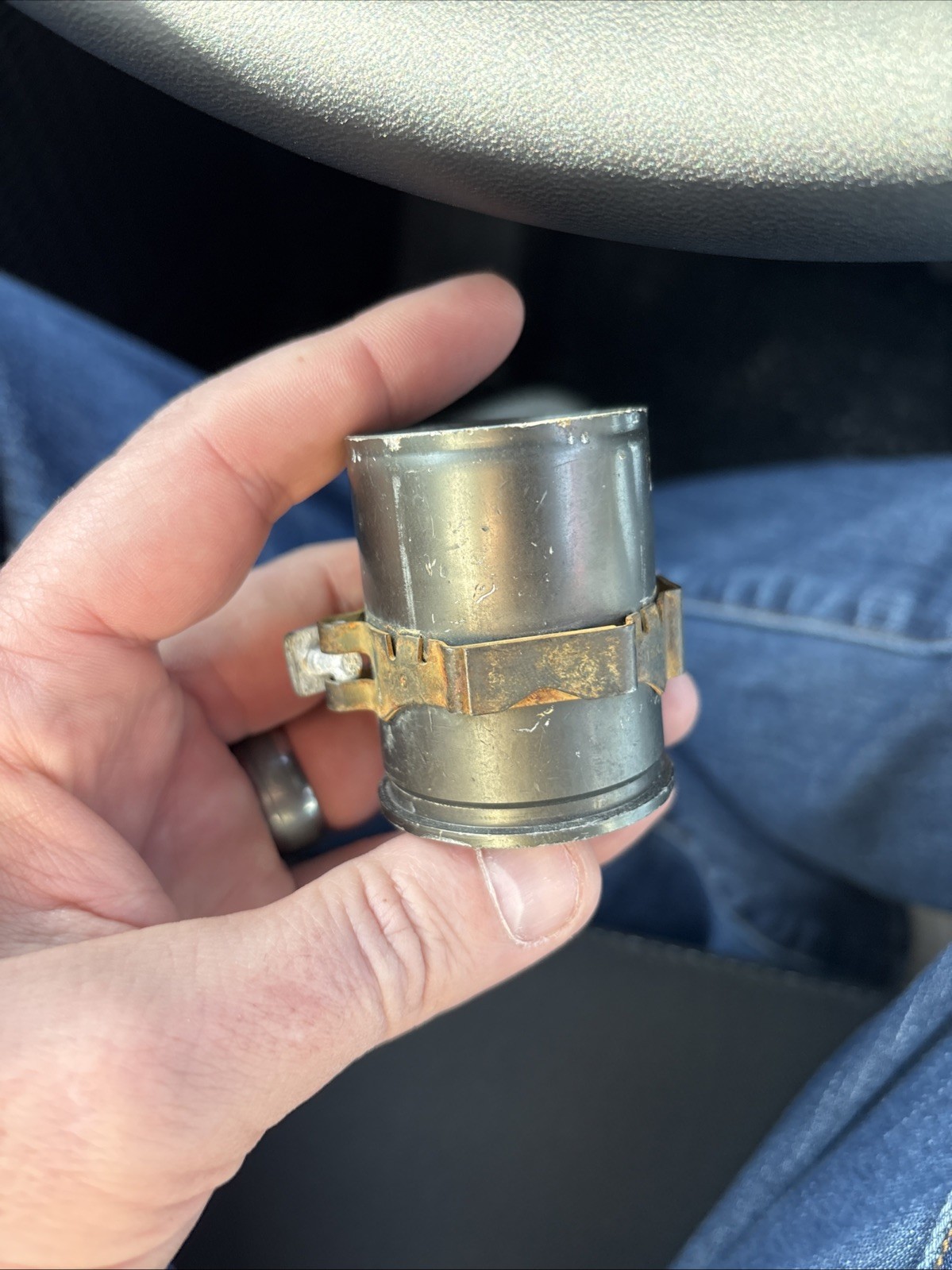 Vintage 40MM Navy Empty Spent Shell Trench Art Ash Tray/Paperweight Cartridge