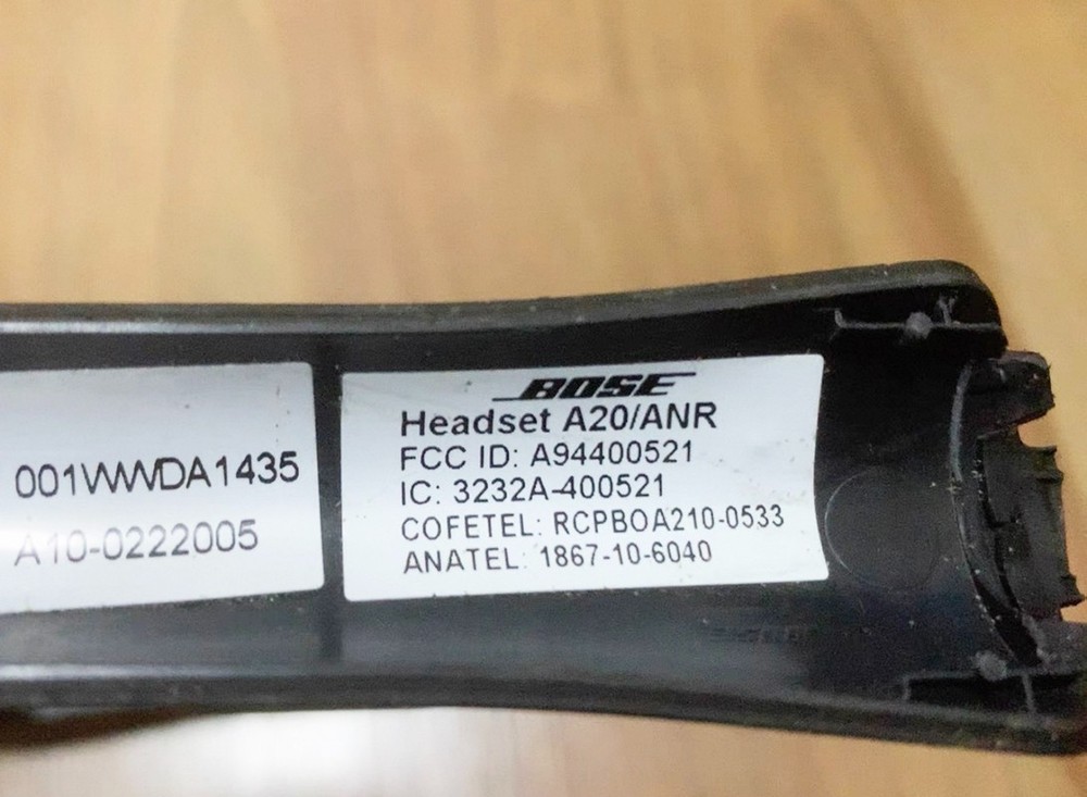 Bose Bluetooth Control Module Cable Cut For Bose A20 ANR Aviation Headset