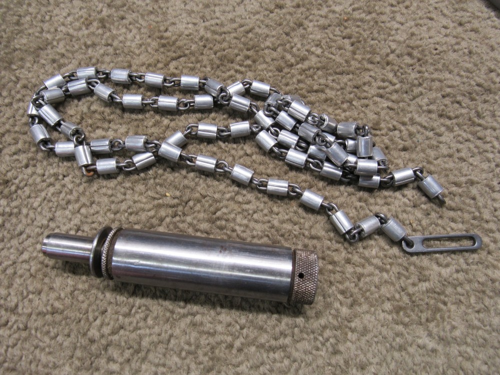 WW2 German K98 Metal Oiler & Pull thru Chain 8mm Mauser