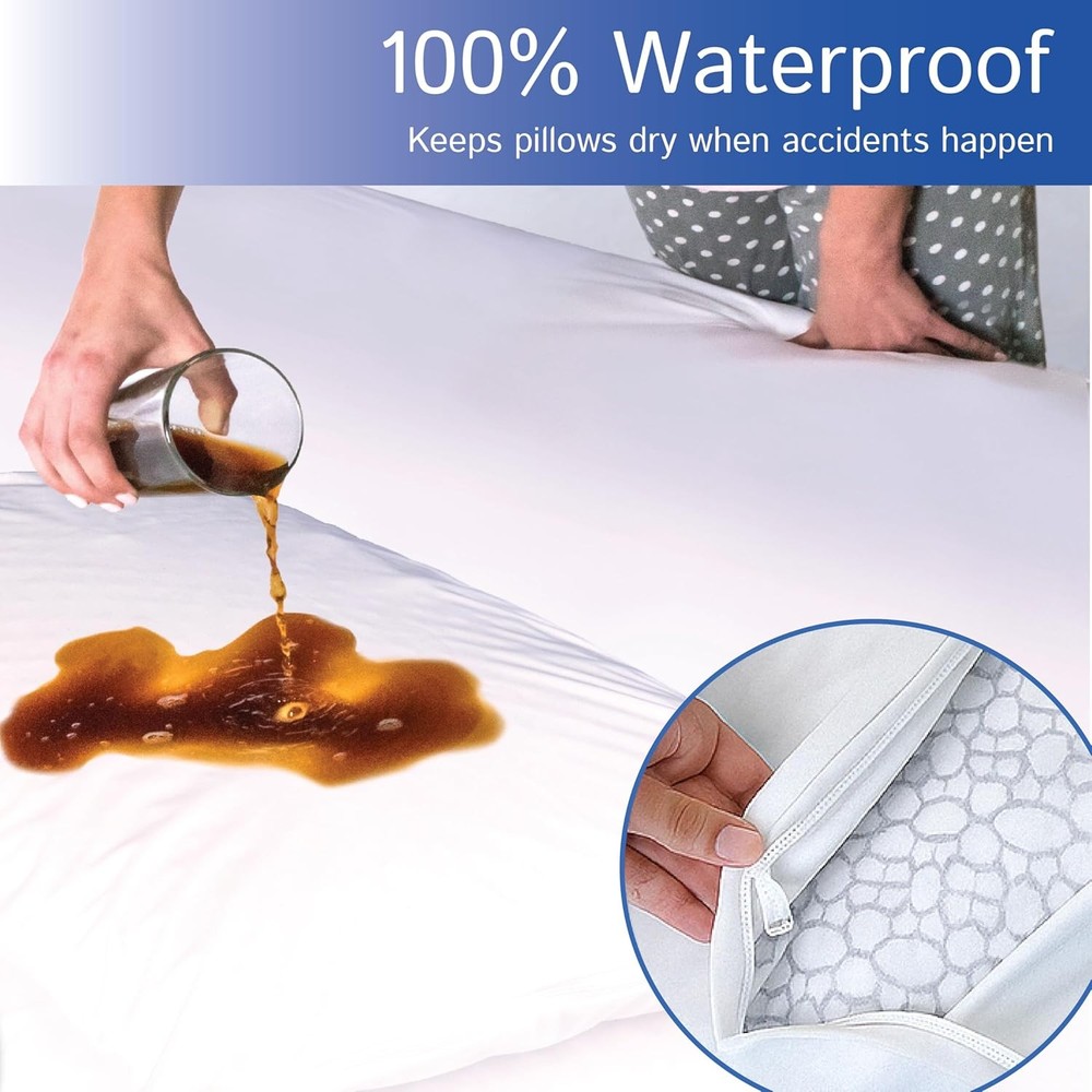 Standard Pillow Protector Set (4-Piece Set) — Hypoallergenic Pillow Covers,