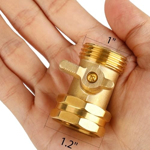 Garden Hose Shut Off Valve - Extended Handle - 3/4" Heavy Duty Solid 2 Pack