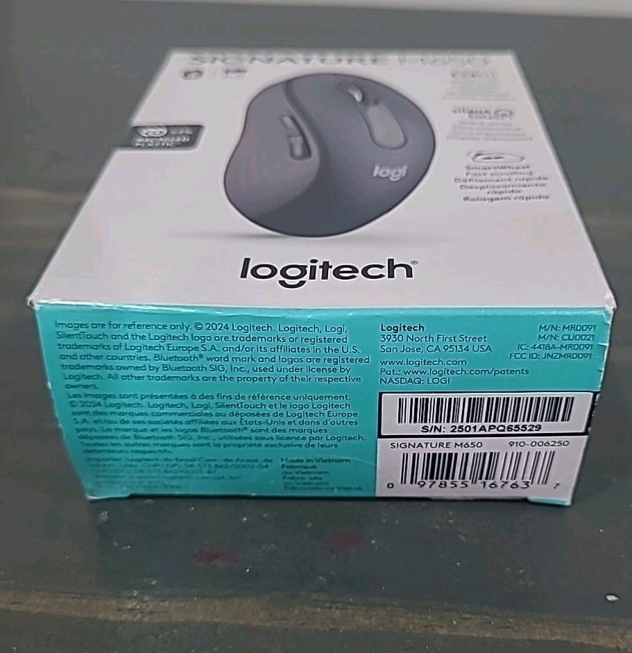 Logitech Signature M650 Bluetooth USB Wireless Mouse NEW Q
