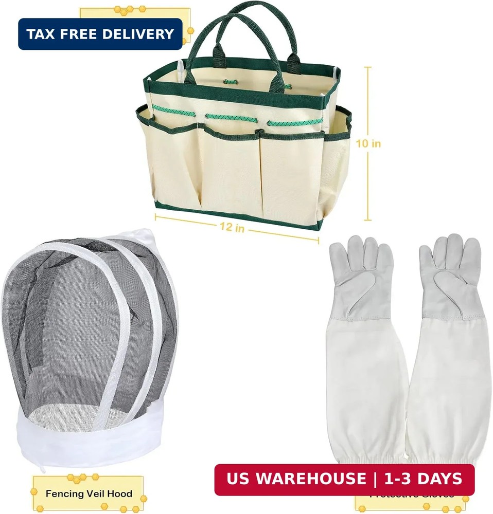 Blisstime Beekeeping Supplies, 30 PCS Bee Keeping Starter Kit, Beekeeping Tools