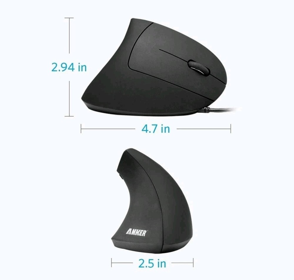 Anker A7851011 Ergonomic Optical USB Wired Vertical Mouse