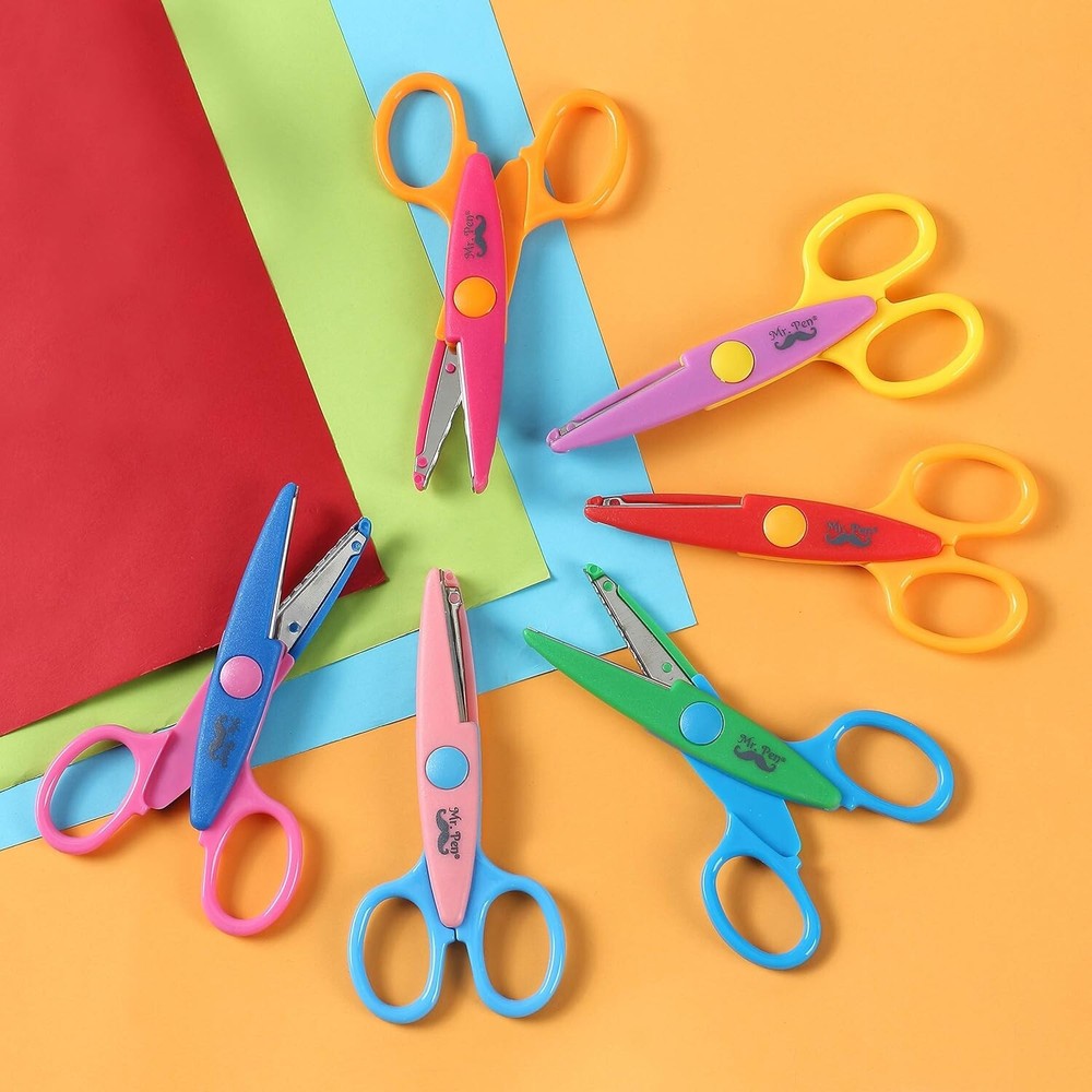 - Craft Scissors Decorative Edge, 6 Pack, Craft Scissors, Zig Zag Scissors, Deco