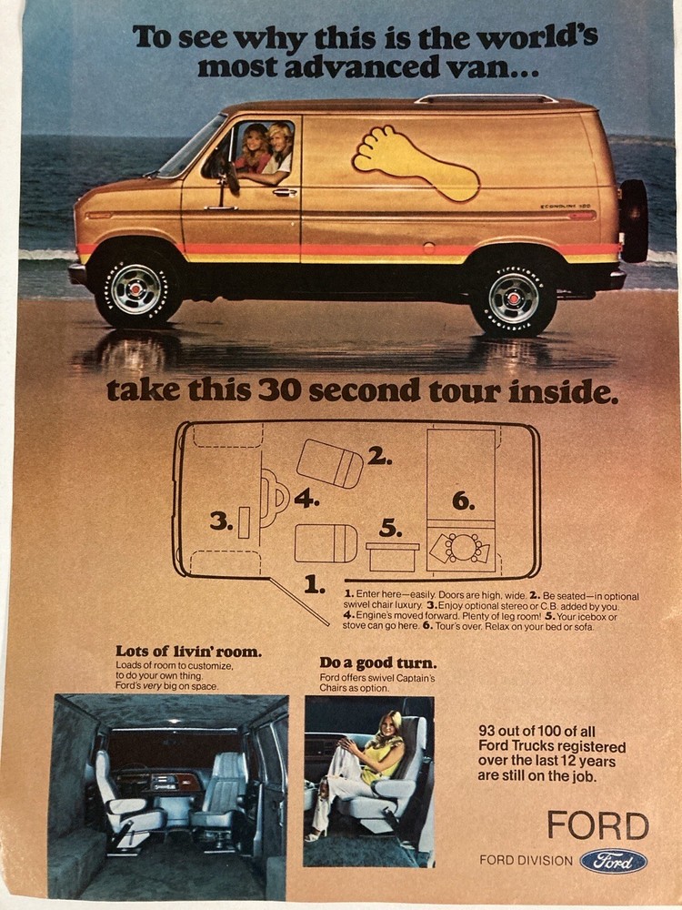 1977 Ford Econoline Van Print Ad