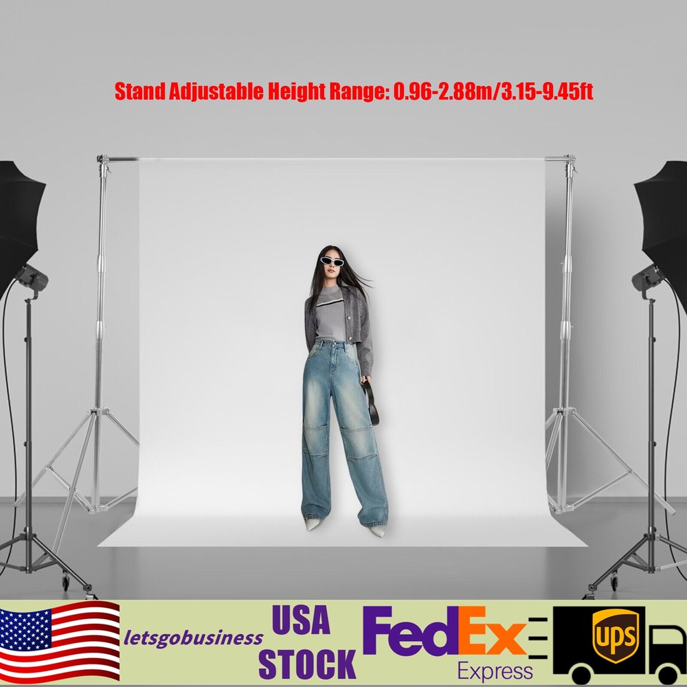 Adjustable Length Photo Video Studio Backdrop Background Support Stand With Bag