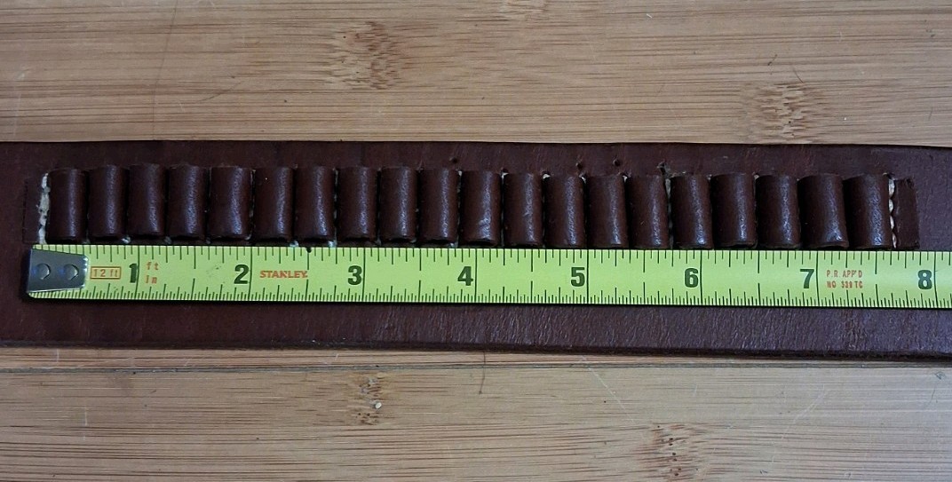 Leather Ammunition Belt, Holds 25 Rounds. Shooting Belt, Cartridge Belt, Guide