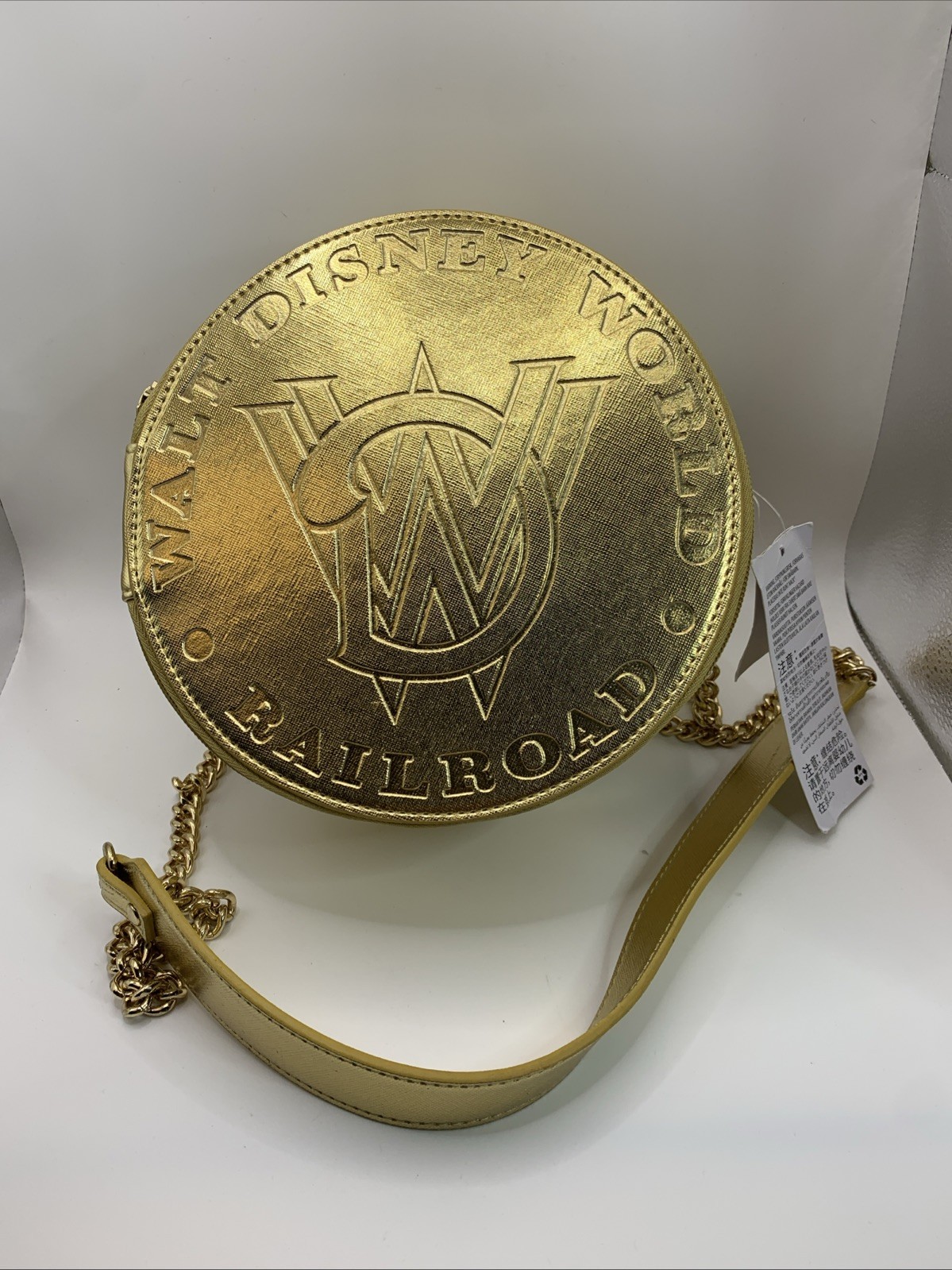 Walt Disney World Railroad Gold Crossbody Bag Disney Parks Exclusive NWT