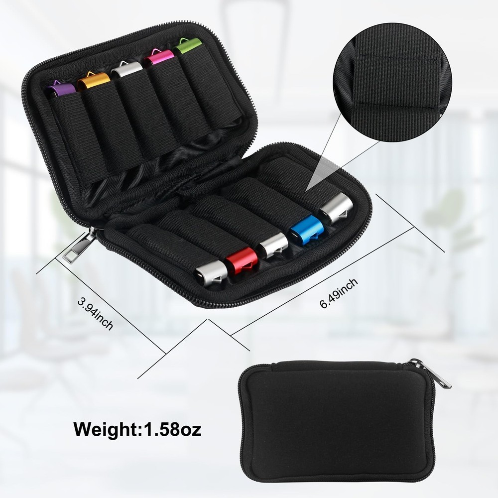 Flash Drive Case USB Storage Case 10 Slots, Portable Thumb Drive USB Holder, ...