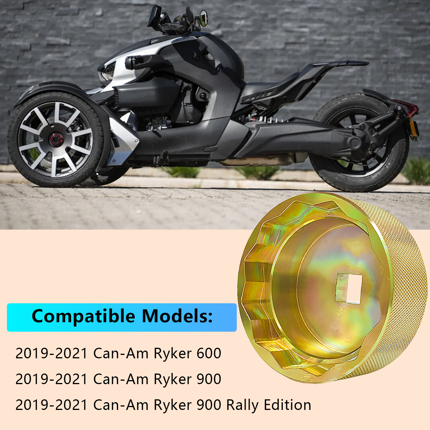 Wheel Nut Removal Socket Tool 529036457 for Can-Am Ryker 600 900 2019 2020 2021