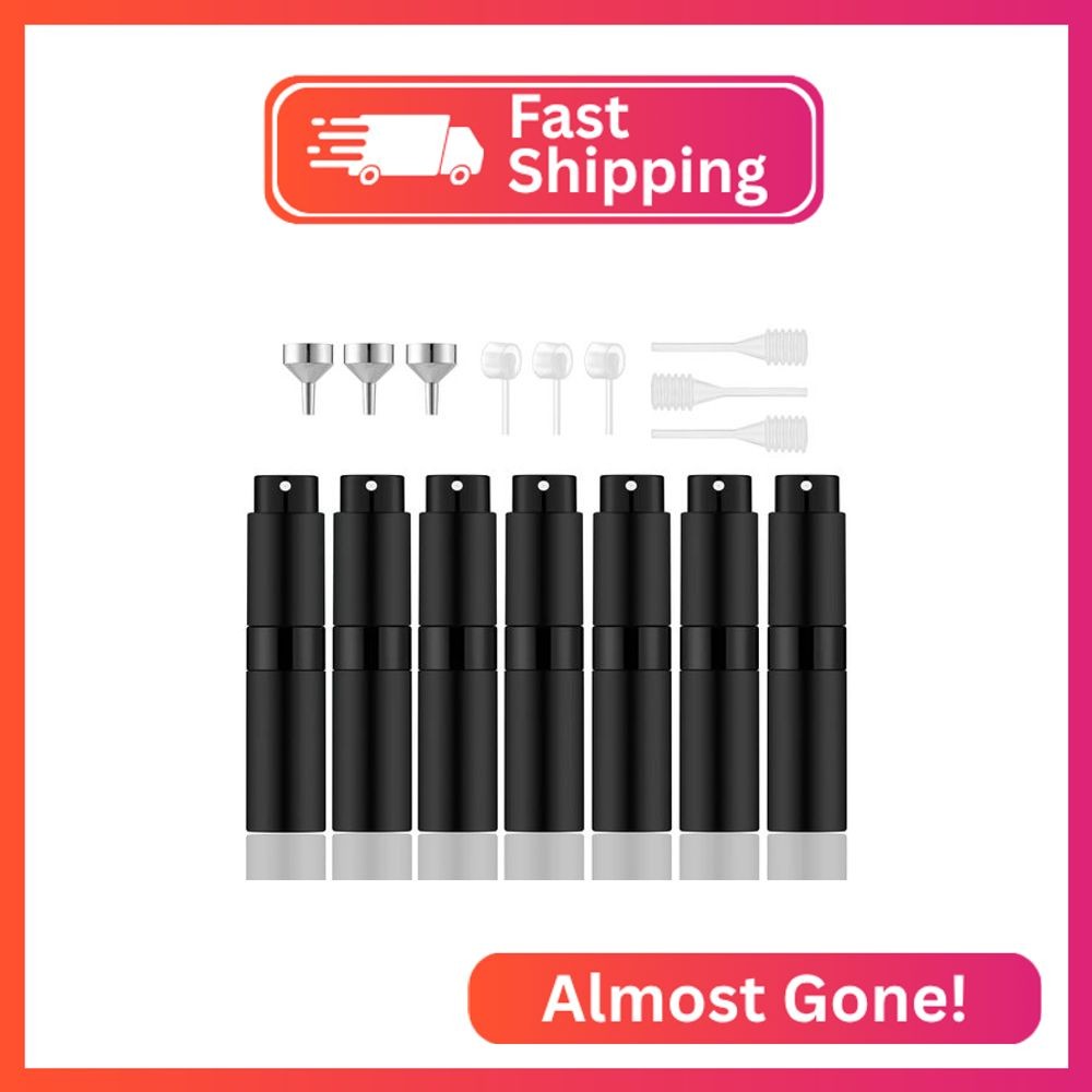 IRON BILL 7 PCS/8ml Portable Mini Perfume Atomizer Bottles, Empty Refillable Spr