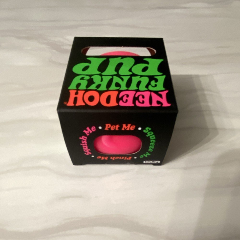 Nee Doh Funky Pup Squeeze Toy Pink