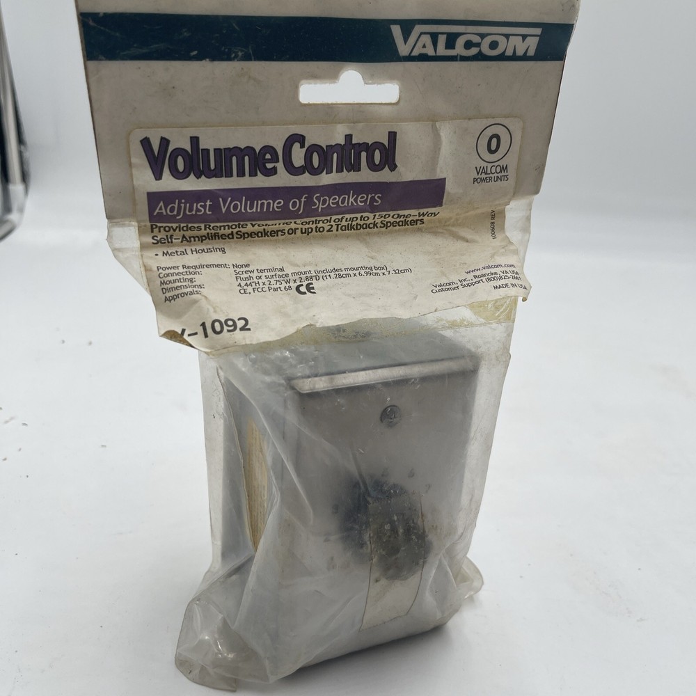 Valcom V-1092 Speaker Volume Control  Silver Loudspeaker
