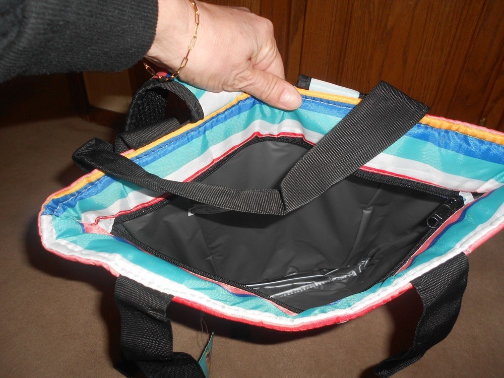 NEW, COOLER BACKPACK, STRIPES