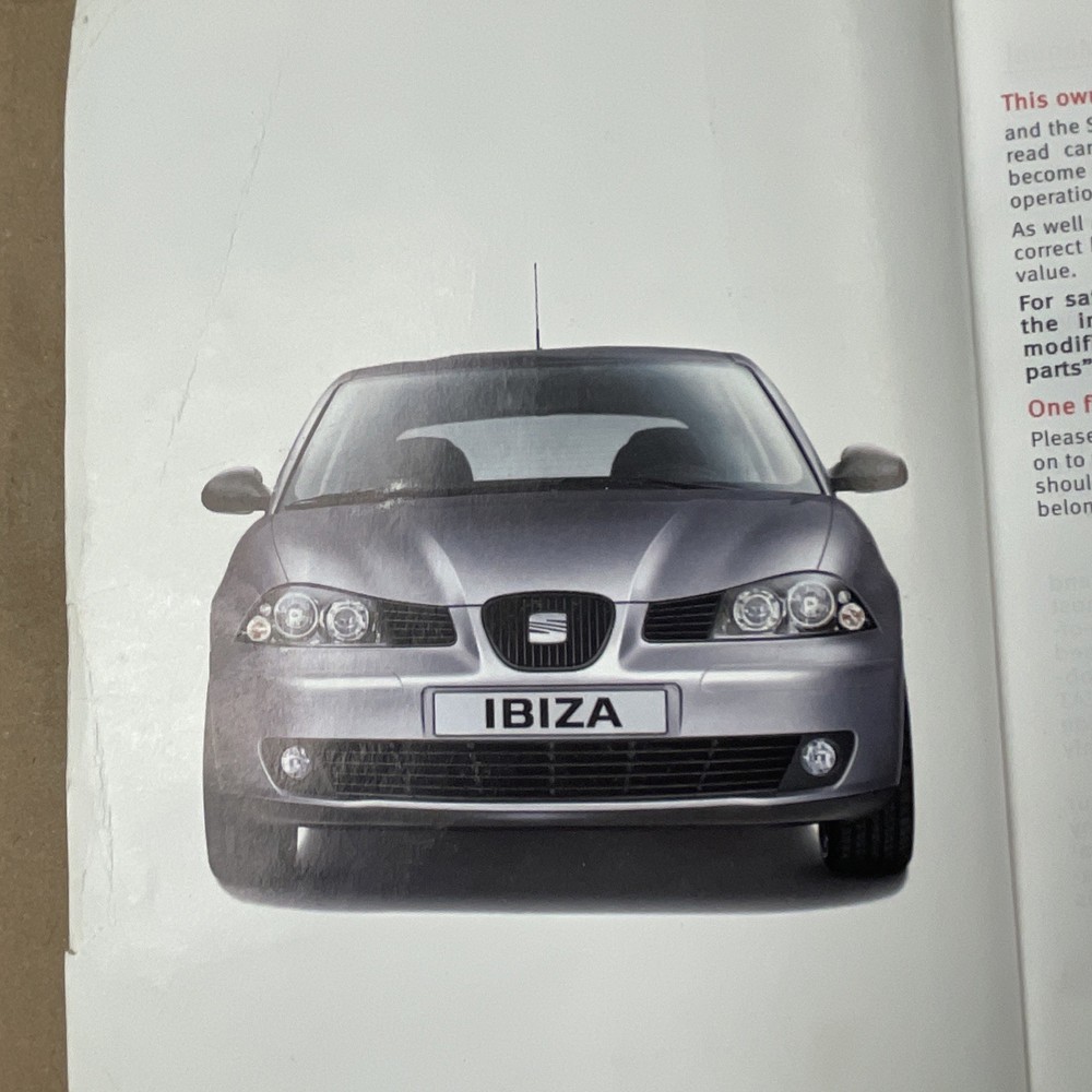 Seat Ibiza Owners Manual