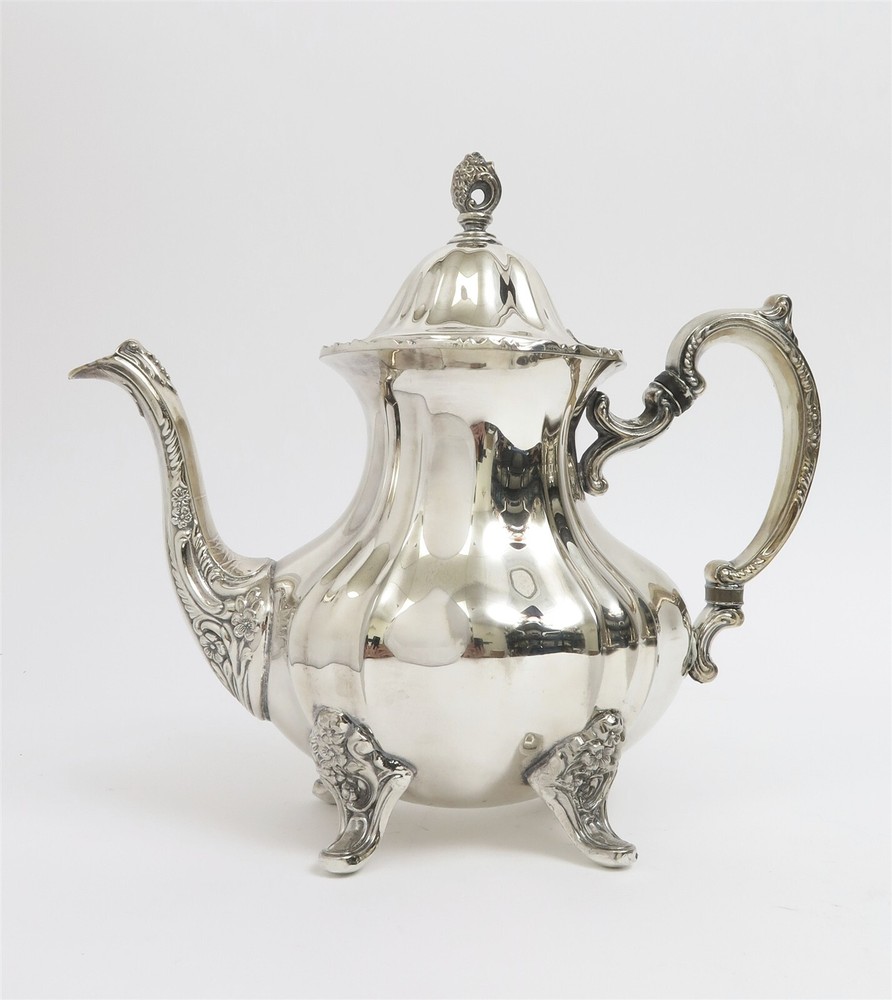 Towle Grand Duchess SilverPlate Tea Set 5pc Coffee Teapot Creamer Sugar & Tray