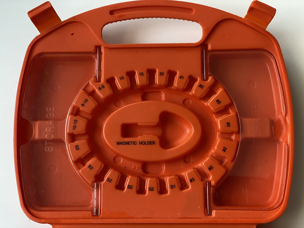 BLACK & DECKER EMPTY BLOW MOLD BOX #71-849 For BITS HOLDS 63 + TOOLS STORAGE NOS