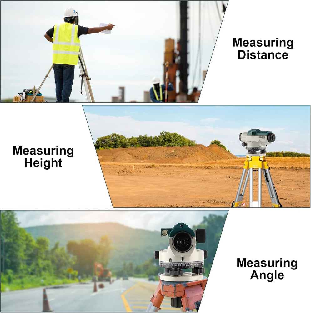 32X Automatic Optical Level Kit with Self- Leveling Magnetic Dampened Compensato
