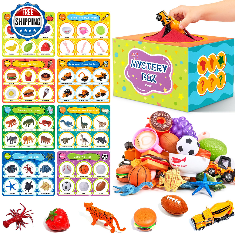 JoyCat Sorting Toys for Toddlers – Sensory Play Box with 48 Sorting Objects, Mon
