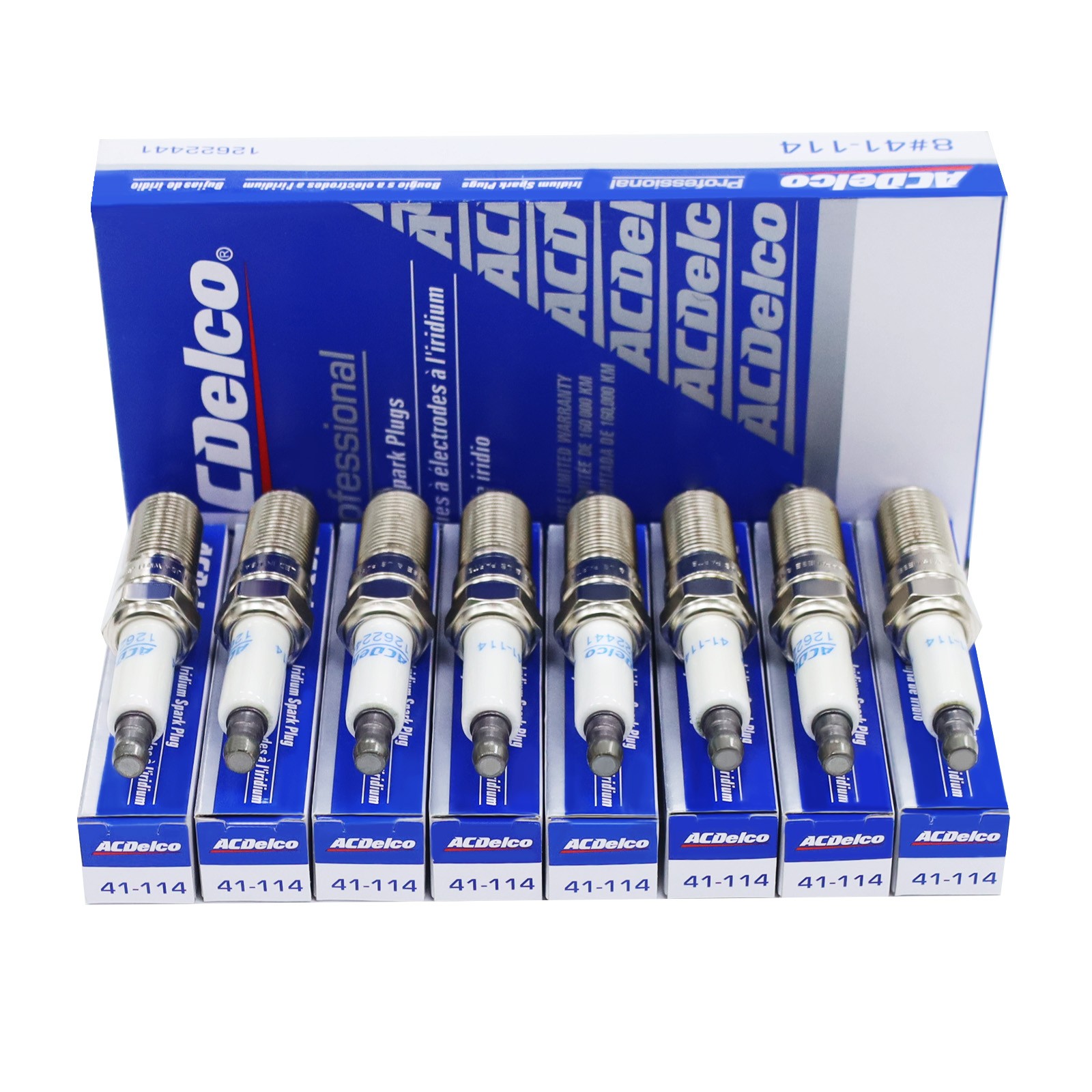 8set 41-114 Iridium Spark Plugs ACDELCO 12622441 Fit. for Cadillac Chevrolet GMC