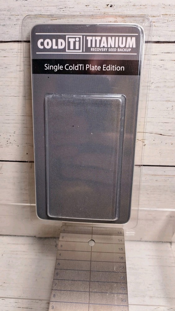 ColdTi Cryptocurrency Seed Plate for Extremely Durable Cold Storage Single Plate