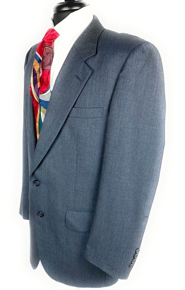 Burberrys Mens Blazer Blue 2 Button 100% Wool