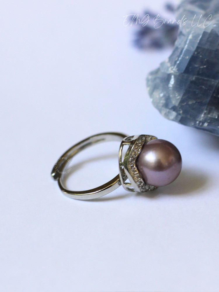 Purple-Pink Edison CZ Ring