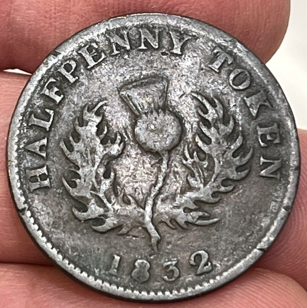1832 Canada Nova Scotia Half Penny Token