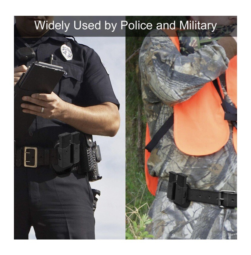 Universal Double Stack Magazine Paddle Holster for 9mm 40 Cal Pistol Mag Holder