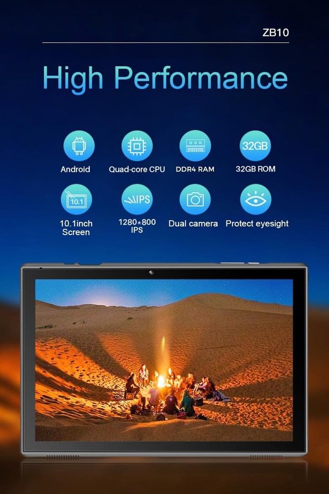 10 inch Tablet Android 15 Tablet PC, 10.1" Android Tablets DDR4 8GB RAM 32GB ...