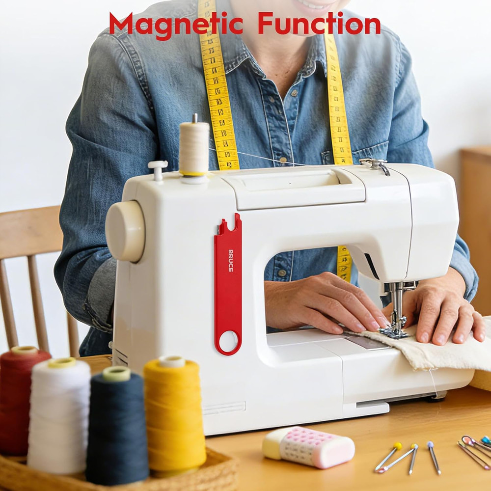 Sewing Machine Needle Threader, 4 in 1 Automatic Quick Threading Tool, Multifunc